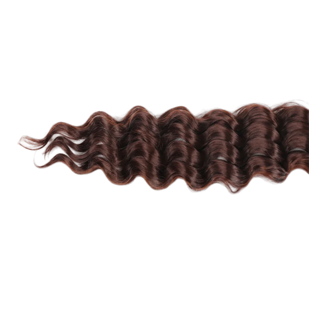 طويل الاصطناعية موجة عميقة الكروشيه تجديل الشعر 18 بوصة كروشيه اصطناعي الشعر مقاومة للحرارة كروشيه اصطناعي تجديل الشعر