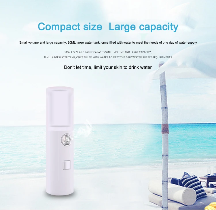 Pelembab Udara Kecil Portabel USB Isi Ulang 30ML Meteran Air Genggam Penyebar Pengisian Ultrasonik Minyak Susu Mini Wajah Kukus