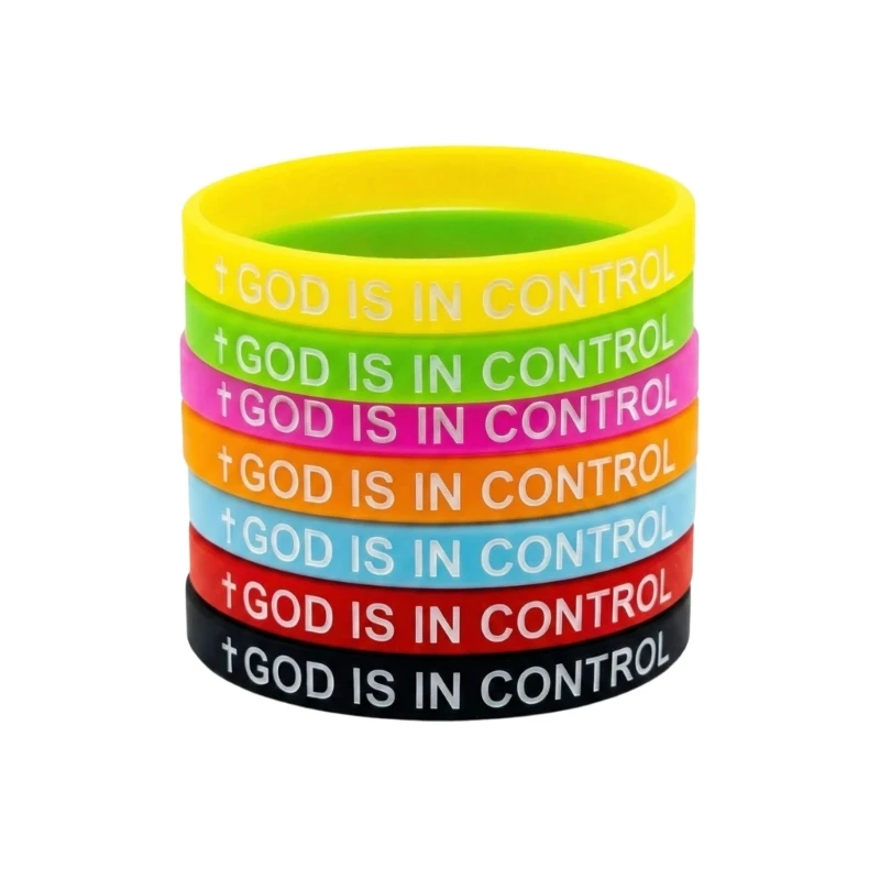 

CORD 7 Piece Rubber Wristband Set Stackable Bracelet With Inspirational Quotes And Subtle Nighttime Illuminate