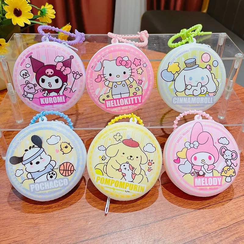 Miniso Cartoon Sanrio Hello Kitty Coin Purse Storage Bag Keychain Doll Pendant Cute Bag Keychain Pendant Children's Gift