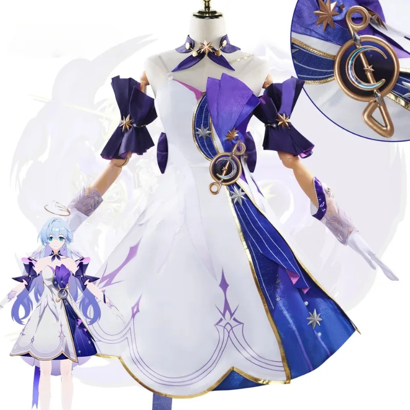 

Game Honkai Star Rail Robin Cosplay Costume Earrings Dresses Suit Halloween Women Role Play Carnival Party Outfits Clothes Set