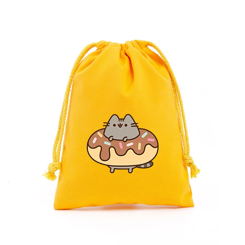 Pusheen Cat nuova borsa con coulisse stampa cartone animato sacchetti regalo bomboniere sacchetto di immagazzinaggio borsa per bambini borsa da