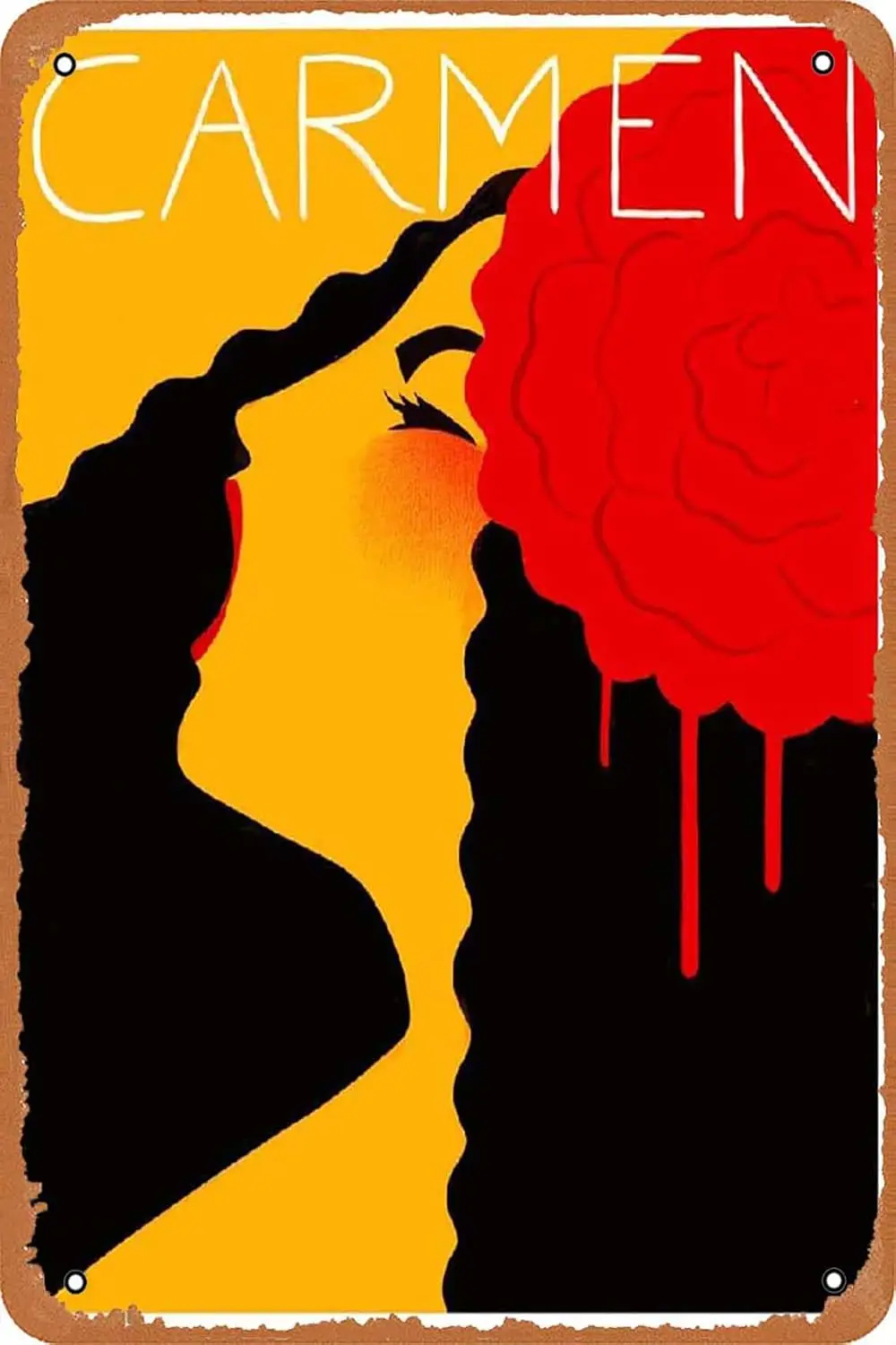 CLASSIC DECOR Poster Vintage Opera, Theater Carmen 5 Opera Poster Wall Art Decor Tin Sign - 8 x 12inch sign