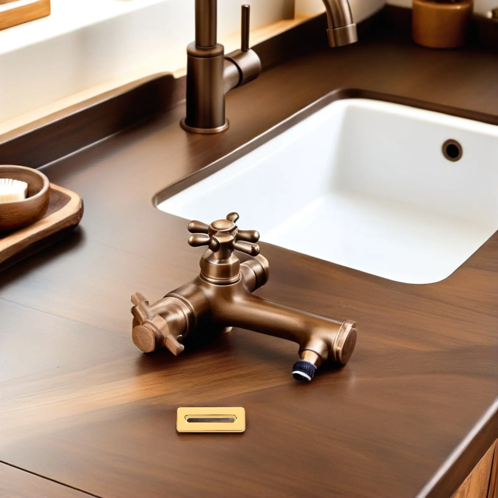 

3Pcs Rectangle Sink Overflow Cover Trim Ring for Basin Drain Protection Bathroom Vanity 2.08x0.79x0.75in Easy Fit