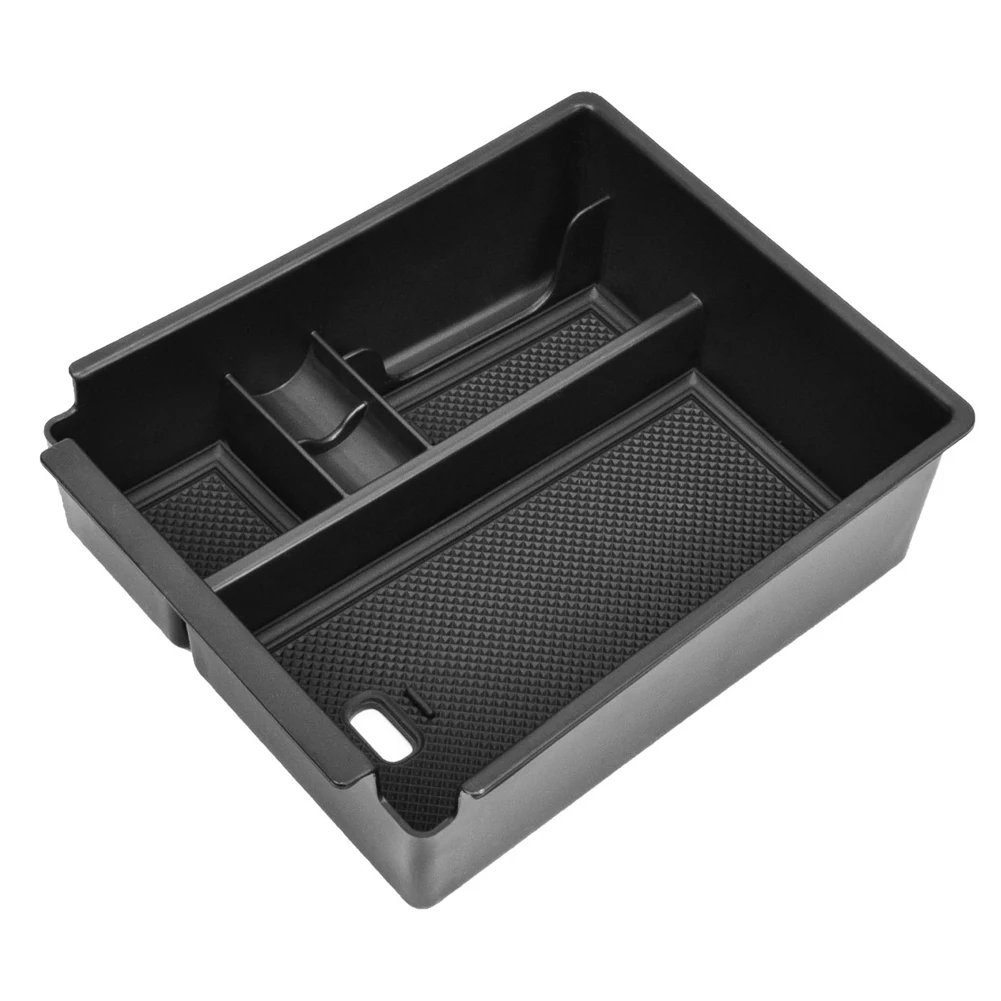 Caja de almacenamiento para el reposabrazos del coche, bandeja organizadora negra para Hyundai Tucson Santa Cruz, 2022