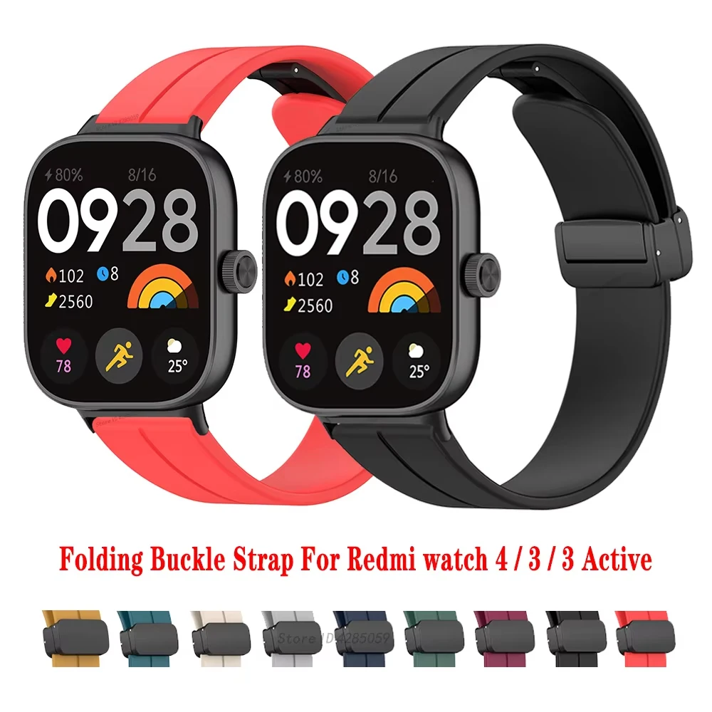 Magnet klapp schnalle Silikon armband für Redmi Uhr 4 Armband Smartwatch Uhren armband für Redmi Uhr Active Band Zubehör