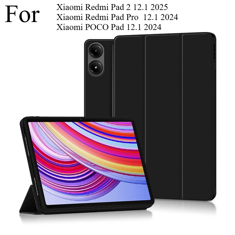

Магнитный чехол для Xiaomi RedMi Pad 2 Pro 12,1 "2025 RedMi Pad SE 11 "2023 Чехол для планшета Xiaomi POCO 12,1 2024 Smart Stand UP PU Funda