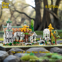 MINISO Disney 6167Pcs Middle Earth Valley 10316 Model Movie Series Building Blocks Movie Bricks Toys for Adult Gifts for Kids