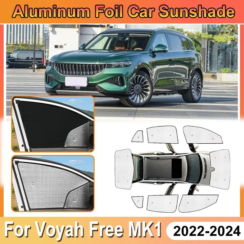

For Voyah Free Accessories i-Free MK1 2022 2023 2024 Car Aluminum Foil Windshield SunShade Cover UV Protector Baffle Accessorios