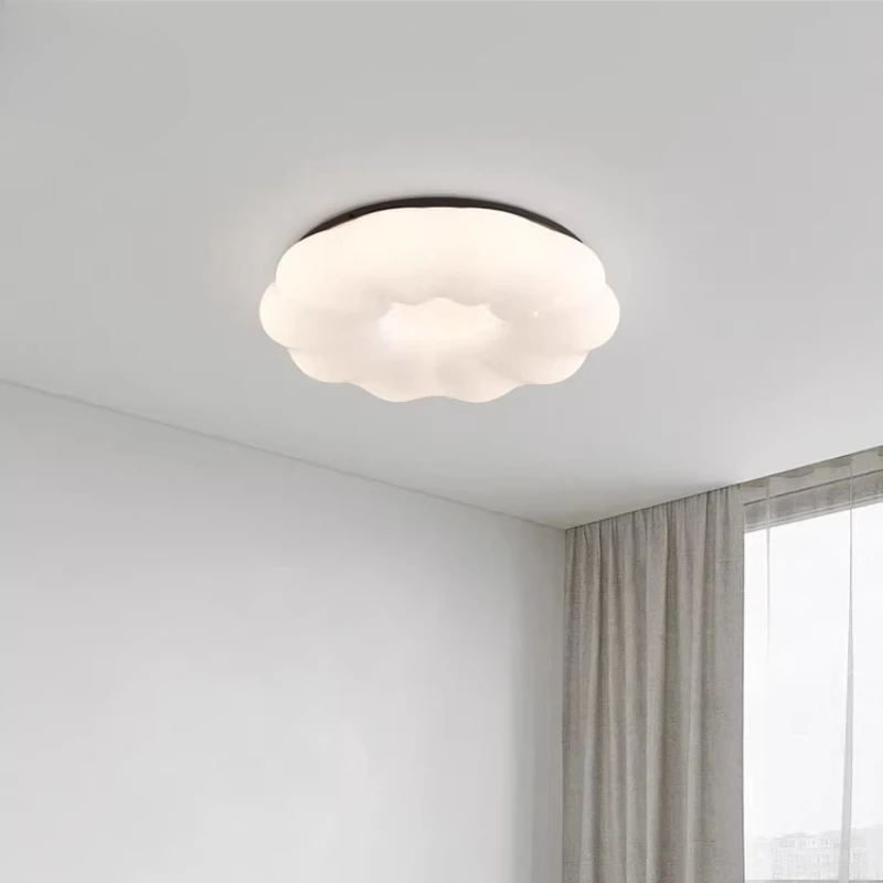 Modern Cream Style Cloud Ceiling Light LED Master Bedroom Children's Room Study Hotel Warm Romantic Eye Protection Ceiling Lamps