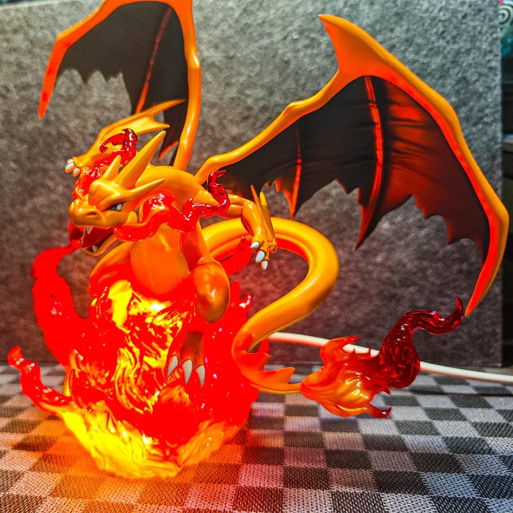 1/20 Scale Model Zxz Figure Pokemon Anime Peripheral Mega Charizard Y Action Figure Ornaments Toy Collectible Model Anime Gift