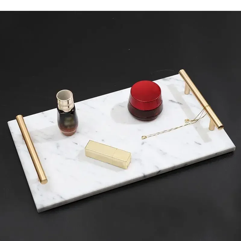 

--Скандинавский поднос из натурального мрамора, ювелирные украшения, сплав, домашнее хранение, декоративная витрина, West Point