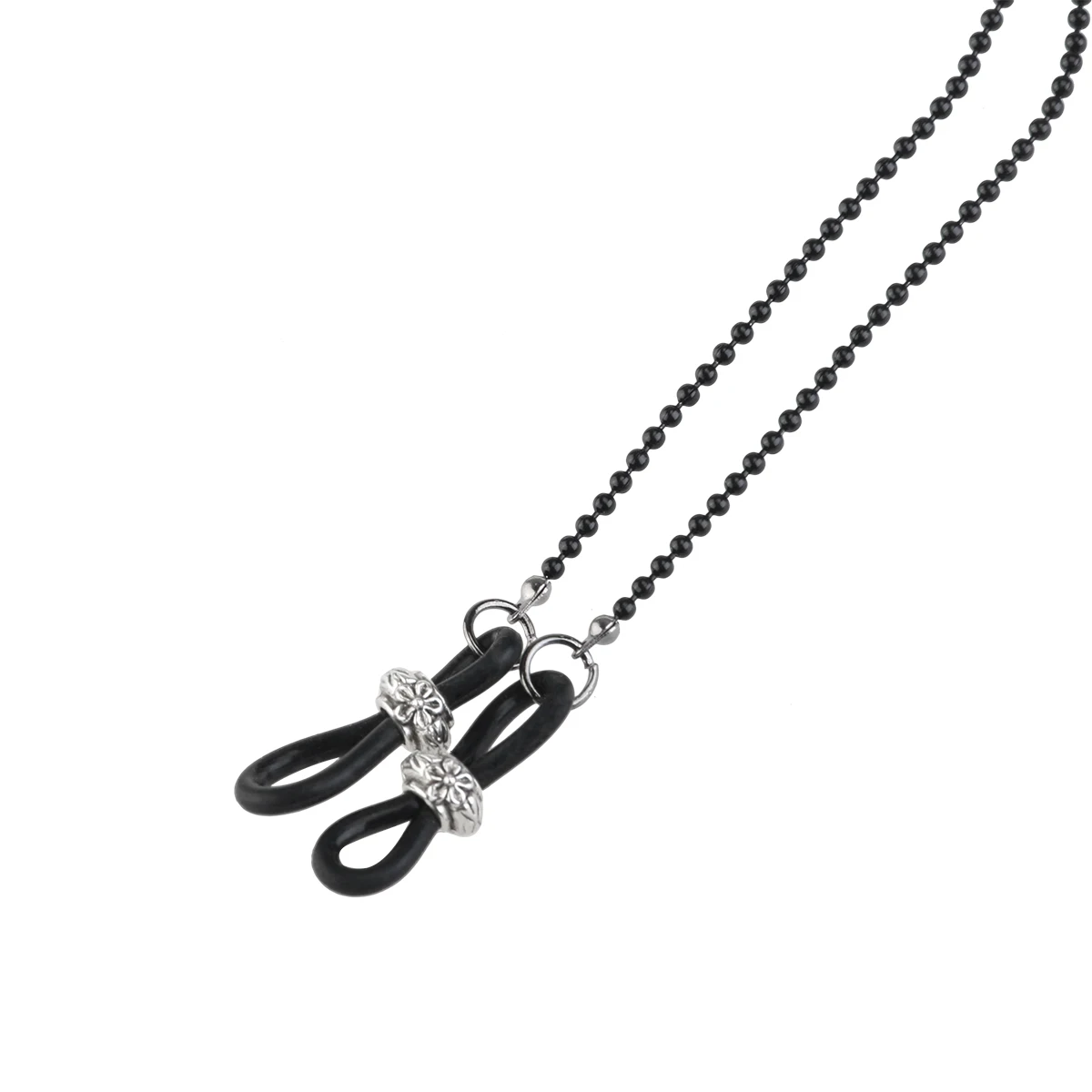 

Delicate Retro Eyeglass Chain Adjustable Silicone Ends Metal Coils Simple Fashionable Design Non Slip Glasses Cord Copper