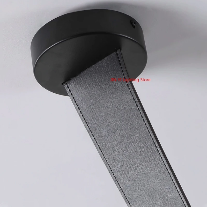 디자이너 가죽 유리 LED 천장 샹들리에, 거실 식당 미니멀리스트 바 호텔 전시장 침실 홈 데코, 신제품