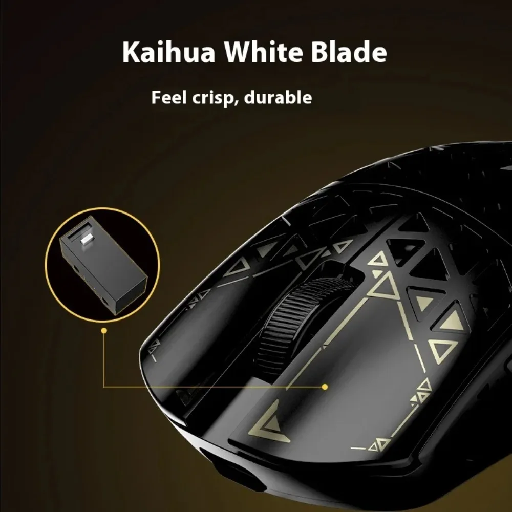 Ipi float mouse leve oco fibra de carbono personalizar ergonômico gamer ratos 3 modo bluetooth acessórios de jogos sem fio