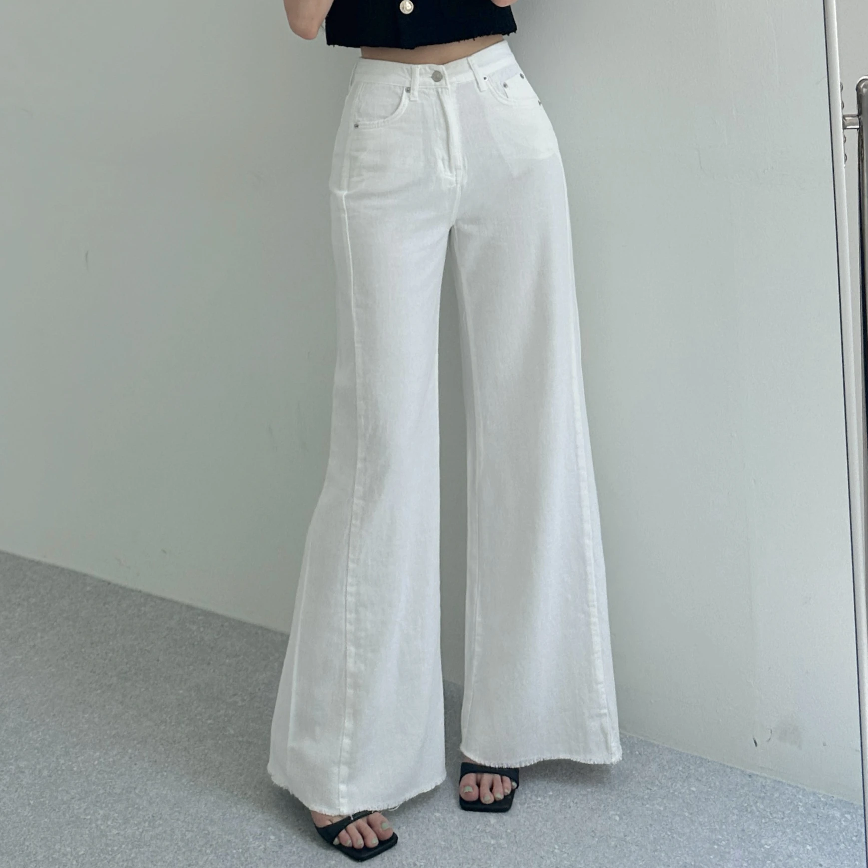 White Baggy Jeans for Women Streetwear High Waisted Wide Leg Pants Denim Korean Fashion Chic Loose Jean Mom