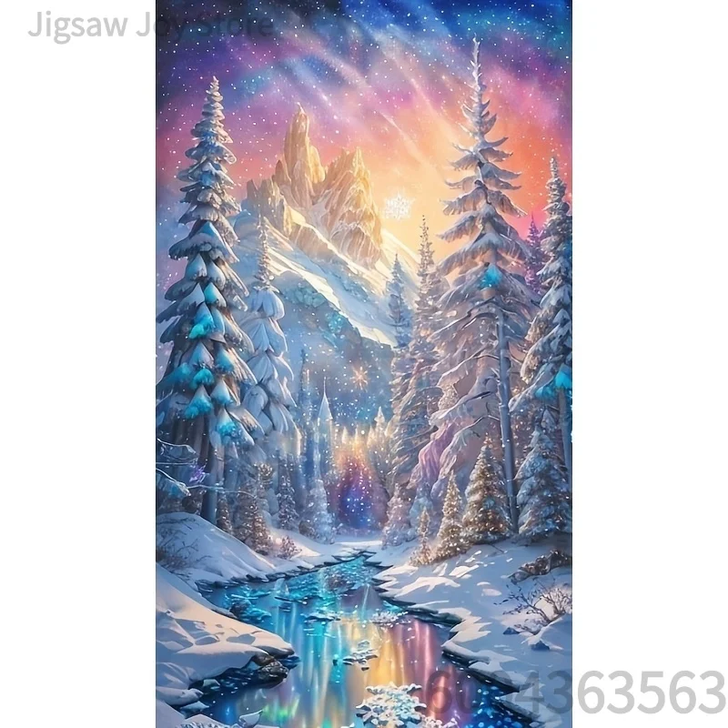 Art Jigsaw Puzzle, Magic Fantasy Kitchen, Aurora Snowy Mountain, Funny Toilet Cat, Cute Water Otter, Home Wall Art