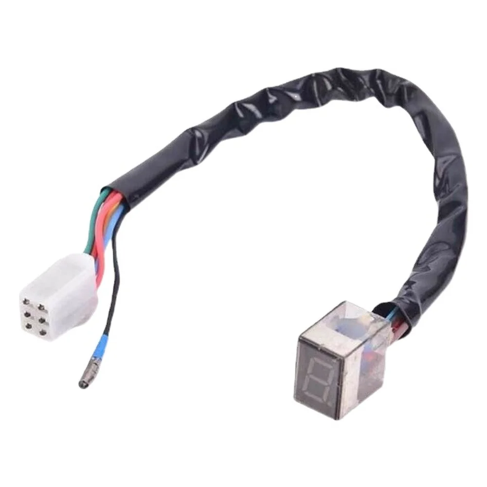 Digital Gear Position Indicator 5 Speed for Motorcycle Red LED Display Black Housing 20 mm x 14 mm x 20 mm Plastic Metal Build