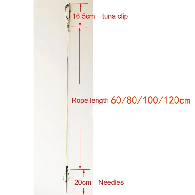 60/80/100/120cm Heavy Duty Saltwater Fishing Stringer Stainless Steel Clasp  Cable Secures Live Catch for Boat Sea Spearfishing view 6