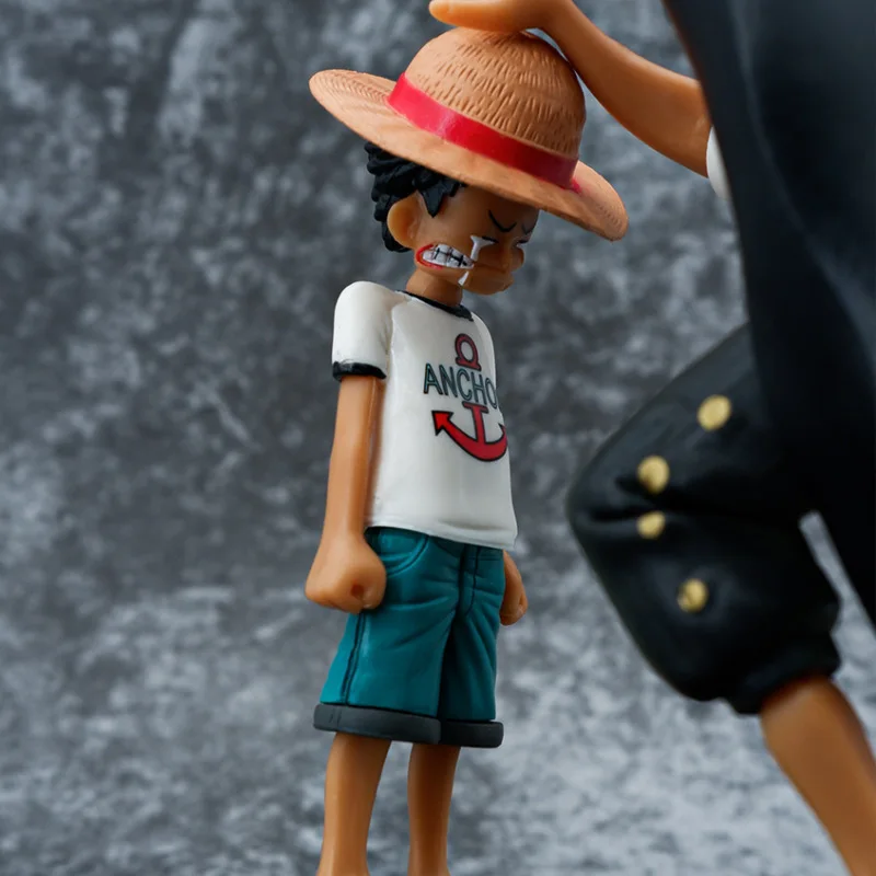 Figura de Anime de One Piece, sombrero de paja de cuatro emperadores, Luffy, periférico, decoración de colección, modelo hecho a mano, regalo de Navidad, 18cm