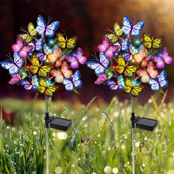 LED Solar Butterfly Solar Lights Outdoor Landscape Lights IP65 Waterproof for Yard Lawn Garden Walkway Decorative Path Lighting