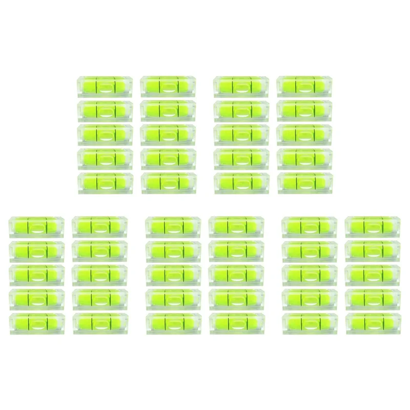 

ABRS-50Pcs Mini Bubble Spirit Level 10X10x29mm Square Levels For Wall Frames Art Displays Picture Hanging RV Tripod Measuring