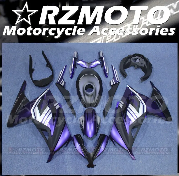New ABS Motorcycle Fairing Kit Body Bodykits Fit For Kawasaki Ninja300 Ninja 300 EX300R EX-300R 2013-2018 Purple Matte