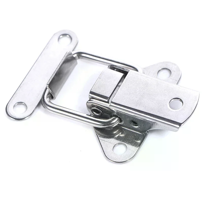 Stainless Steel 304 toolbox Locking Latch hasps Metal Toggle Catch Clasp box Loaded hinges Furniture Hardware Accessories