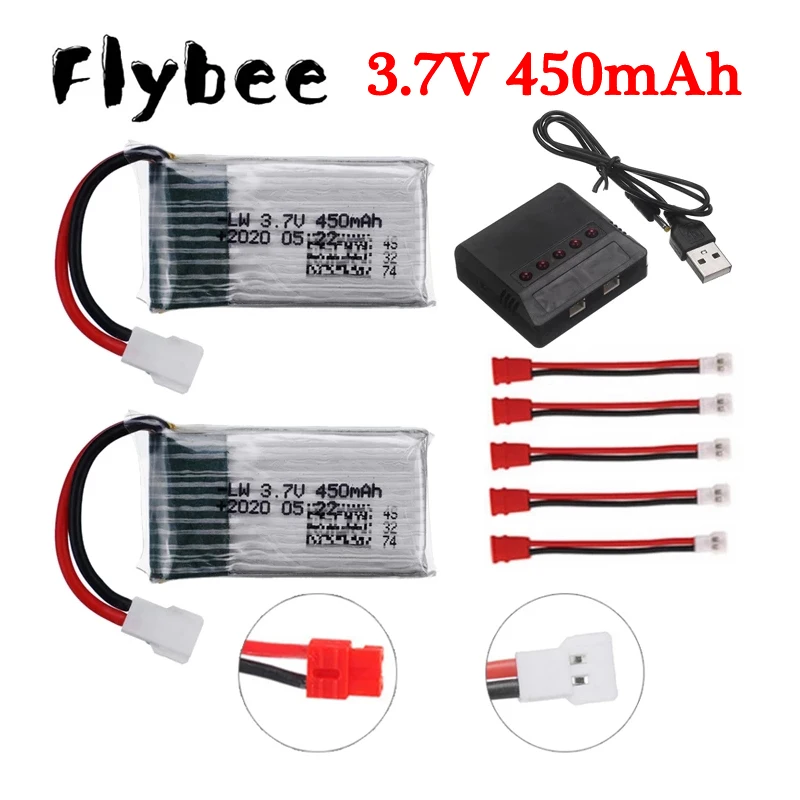 3.7V 450mAh Lipo Battery For H107 H31 KY101 E33C E33 U816A V252 RC Drone 3.7V RC Quadcopter Battery For SYMA X15 X5A-1 X15C X15W