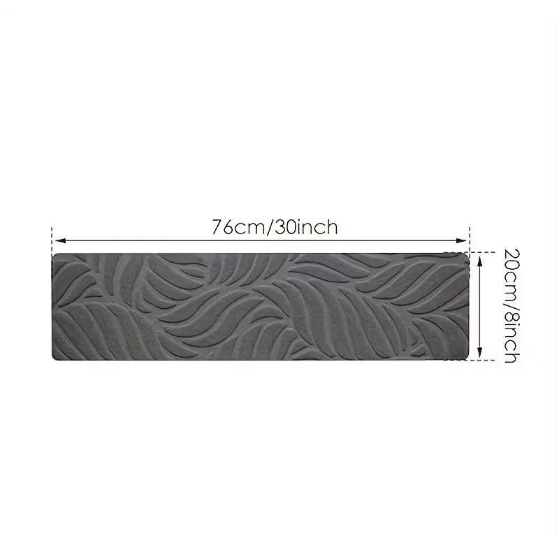1/3pcs 20x76cm Banana Leaf Patterned Compound Stair Tread Carpet Self Adhesive Anti Slip Pad Velvet Embossed Floor Protect Mats