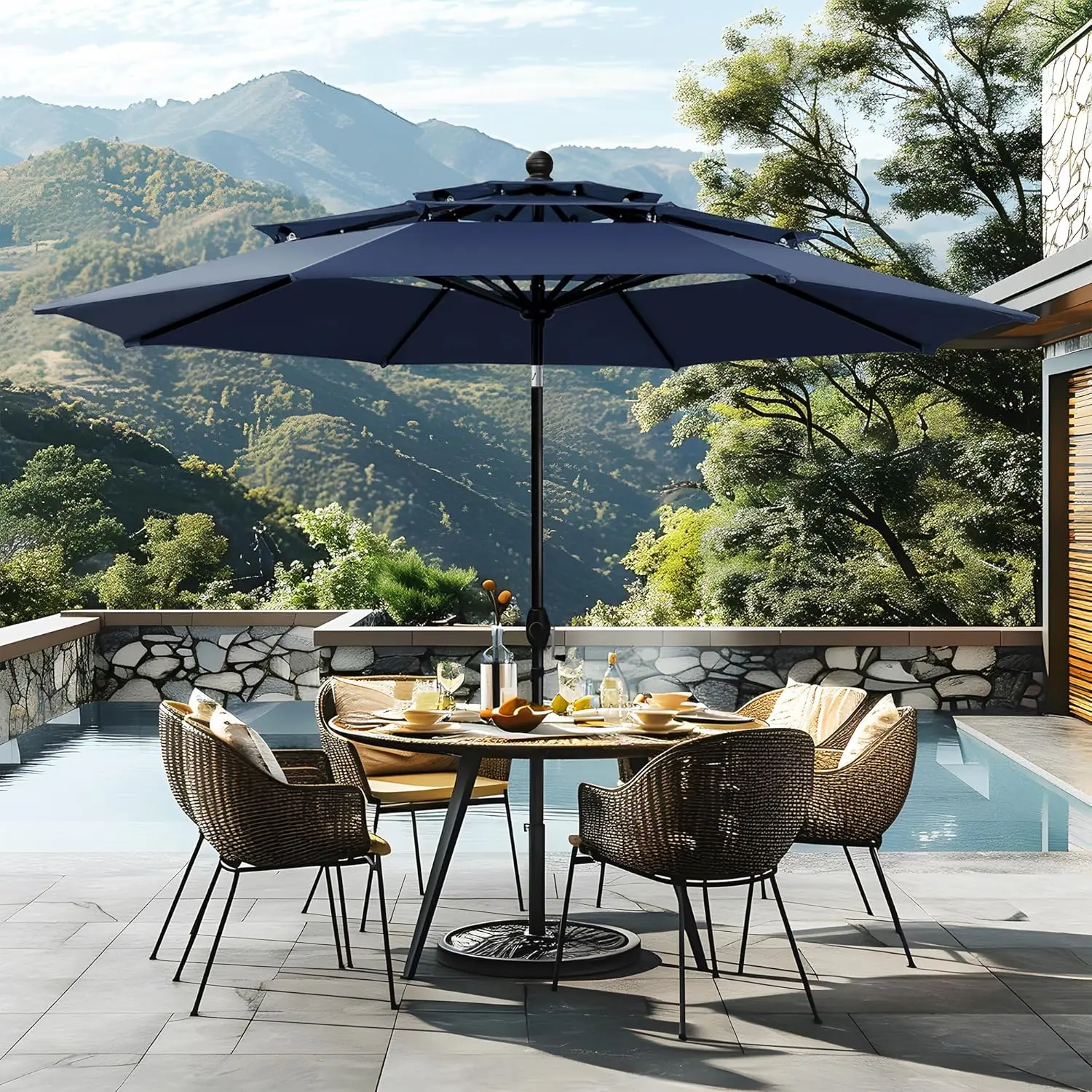 10FT 3-Tier Patio Umbrella 1