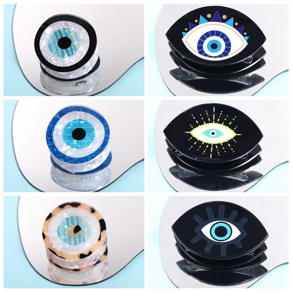 

PVC Blue Demon Eye Hair Claw Kroean Style Ponytail Holder Blue Devil's Eye Shark Clip Hairpin Hair Accessories Hair Clip Travel