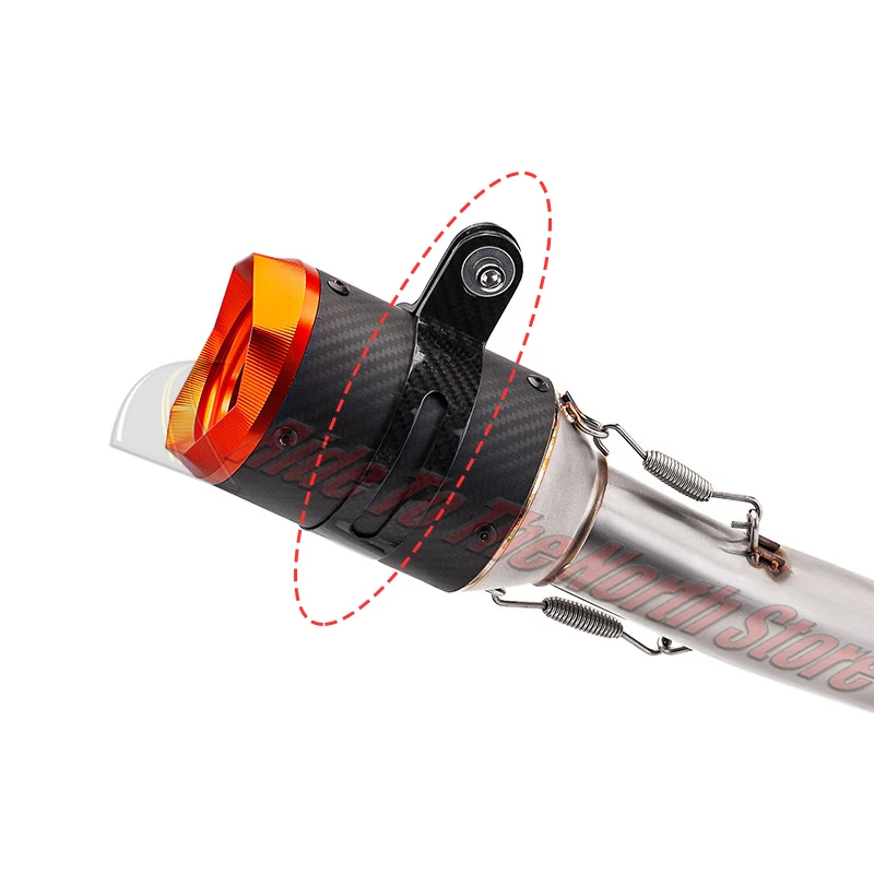 For SC project Arrow Yoshimura AK Brother Mivv Leovince Austinracing Etc Exhaust Pipe Fixinig Clip Real Carbon Fiber Fixed Clamp - view 3