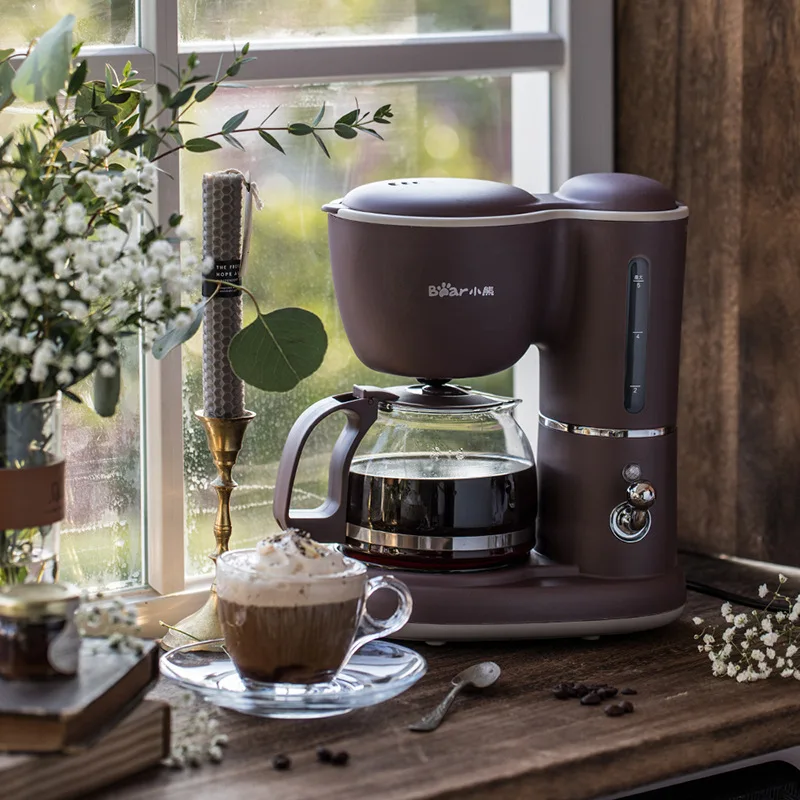 Fully Automatic Drip Filter Coffee Maker 600ML Mini Multifunctional 220V Electric Coffee Machine For Household