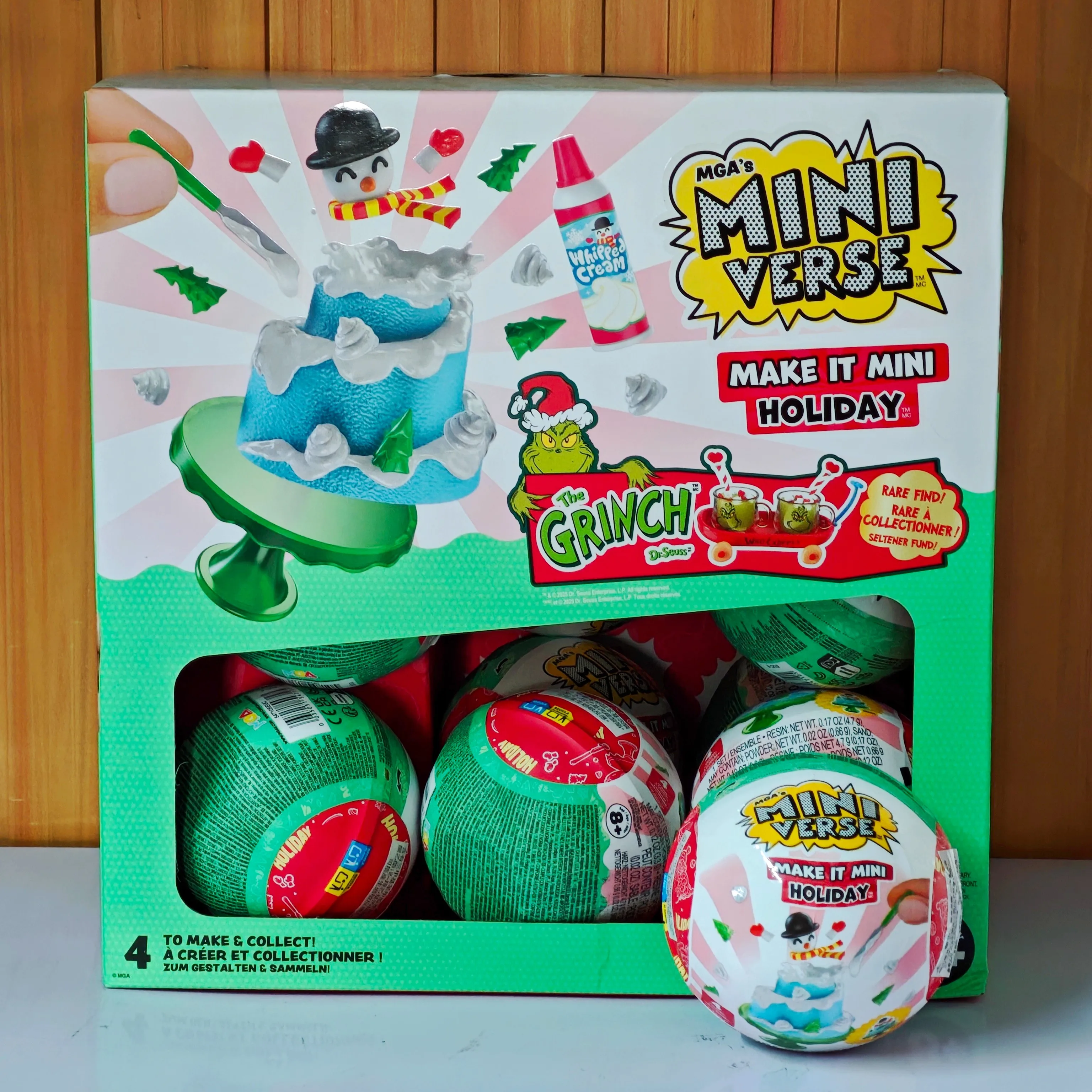 جديد Miniverse Mga كرة عيد الميلاد الصغيرة Miniverse مقياس صغير لتقوم بها بنفسك لعبة الطعام صندوق غامض اليدوية مفاجأة هدية الكريسماس لعبة