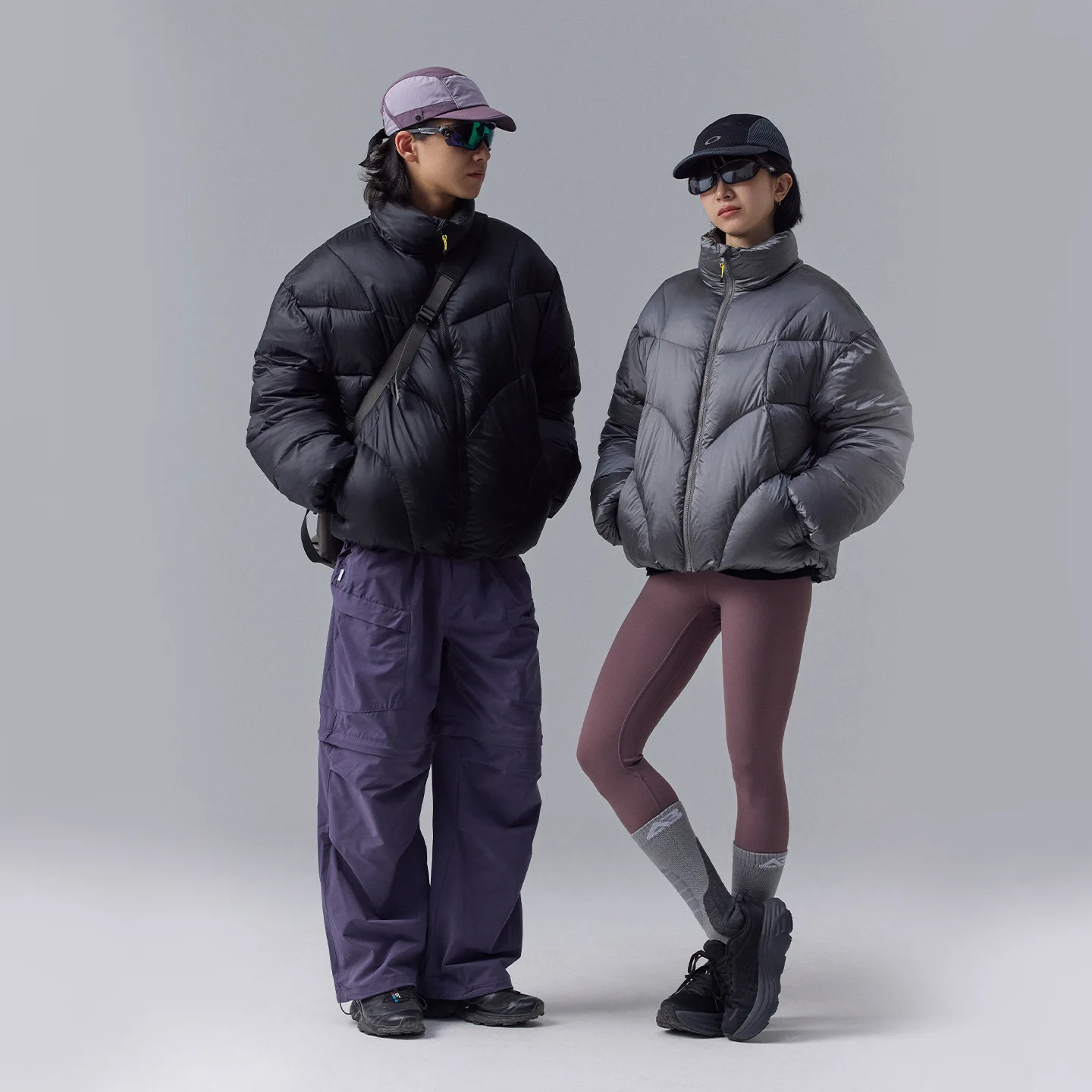 Winter  Arrival Water - Resistant Metallic Nylon Down Jacket with 90% White Duck Down and Irregular Quilting Waterproof and Warm