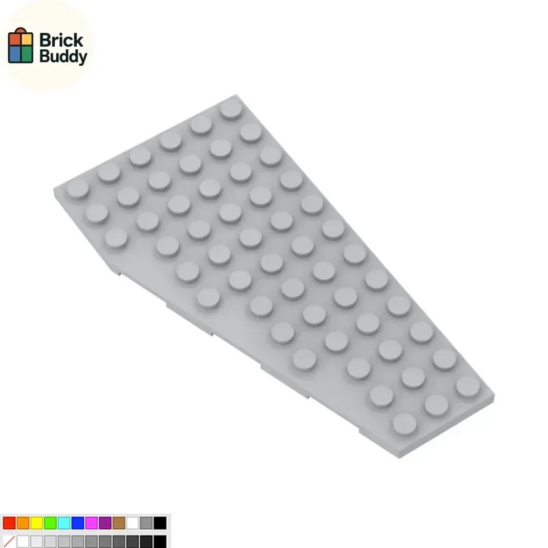 【50g】MOC Model 30356 Small Particle Interlocking  Blocks, 6x12 Wedge Plate (Right)