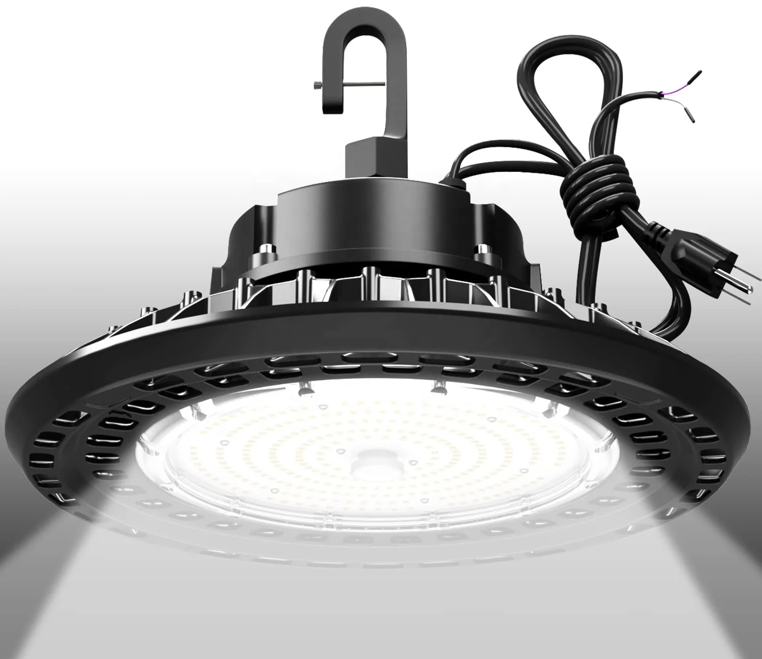

200W UFO LED High Bay Light Industrial Aluminum Pendant 6000K IP65 150W Dimmer for Warehouse Garage Ceiling Lighting Factory