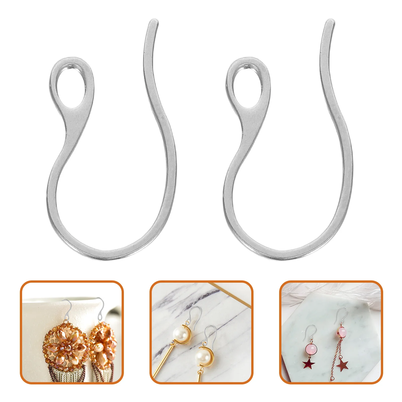 20 accessori per orecchini a forma di orecchio, accessori in acciaio inossidabile per la creazione di gioielli