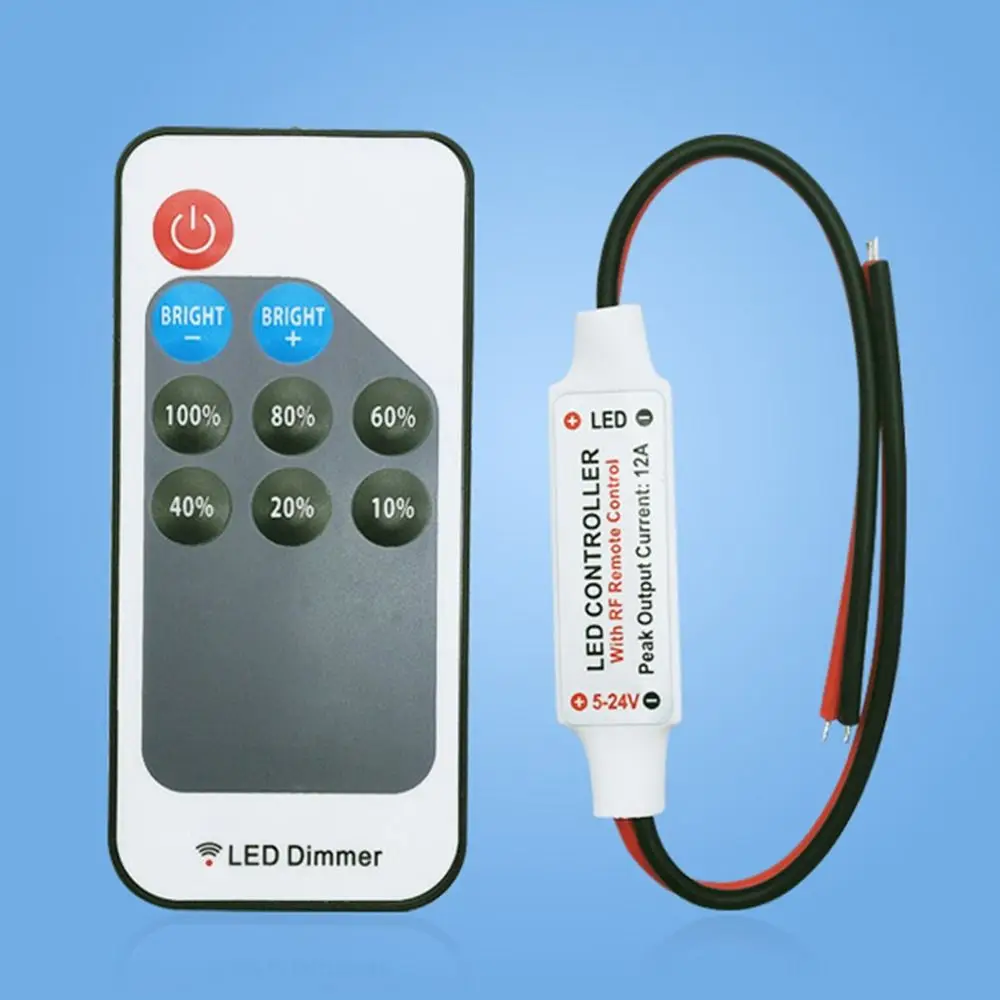 New Adaptor Mini RGB Controller DC 5-24 Smart LED Light Strip Female Plug to 4Pin Connector RF Wireless RGB Controller Adaptor