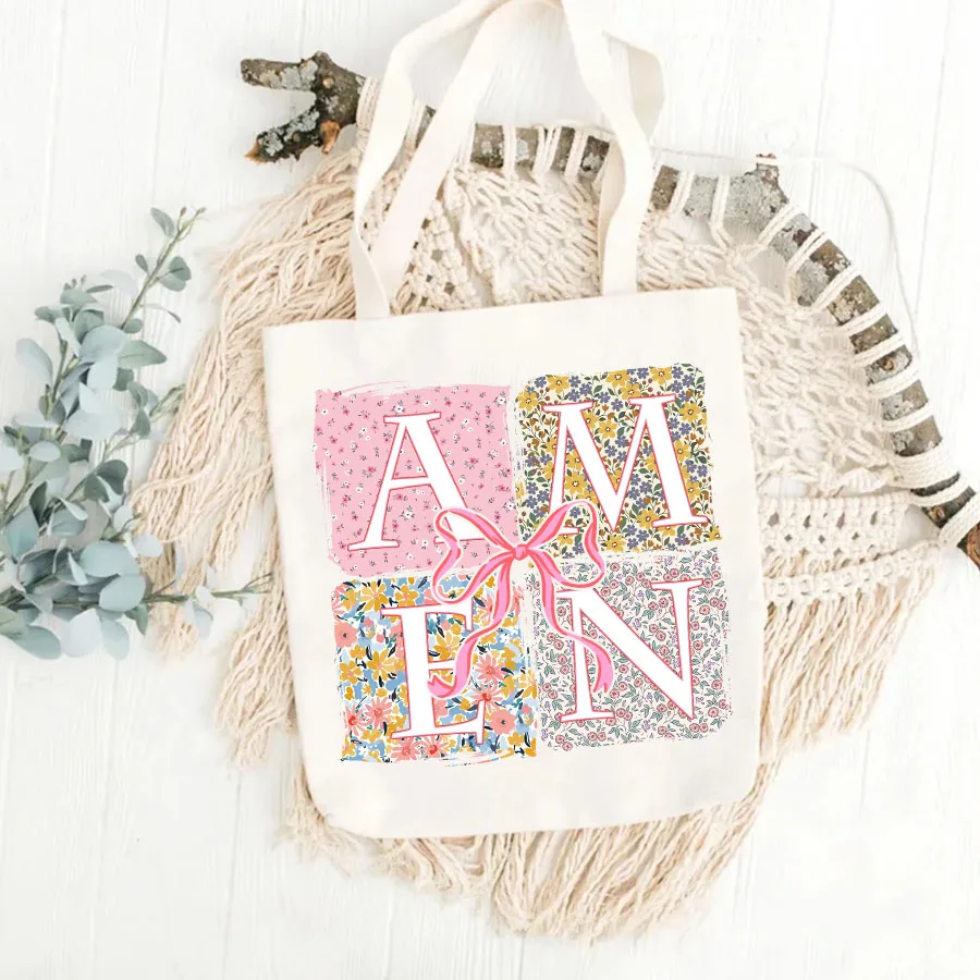 Floral Amen Bible Verses DIY Iron-On Heat Transfer Sticker Decal T-shirts Sweatshirts Bag Clothing Pillow Fabric Party Decor view 6