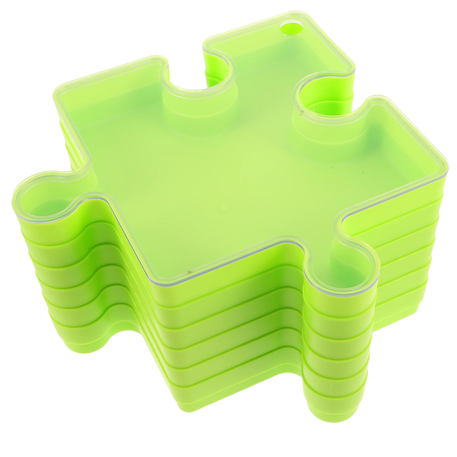 

6 Pcs Children's Puzzle Storage Box Organizer Holder Kids Toy Board with Cover Flat