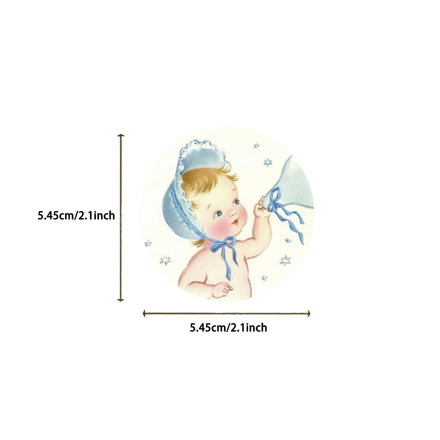 50PCS Vintage Baby Aestheticสติกเกอร์การ์ตูนน่ารักDecalsแล็ปท็อปโน้ตบุ๊คตกแต่งโทรศัพท์Graffitiสติกเกอร์ของเล่นคลาสสิก