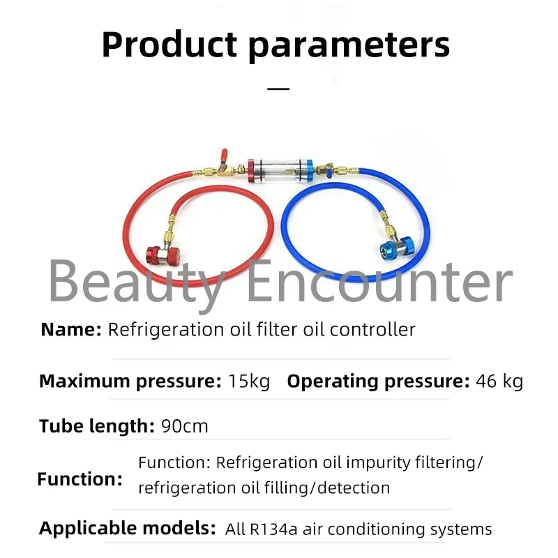 Automotive Air Conditioning Refrigeration Oil Filtration Analyzer Tool Refrigerant Oil Purity Detection Purifier Filter