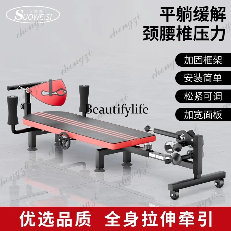 A85 Cervical Lumbar Stretching Spine Traction Home Exercise Fitness Equipment Leg Headstand Soothing