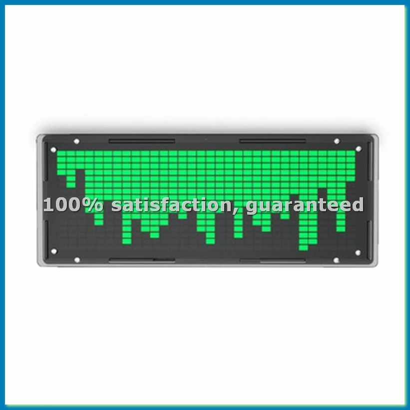 LED Music Spectrum Display DIY Kit 16X32 Rhythm Light Clock 8 Kinds Spectrum Mode SMD Soldering Display Light, Green-A68X