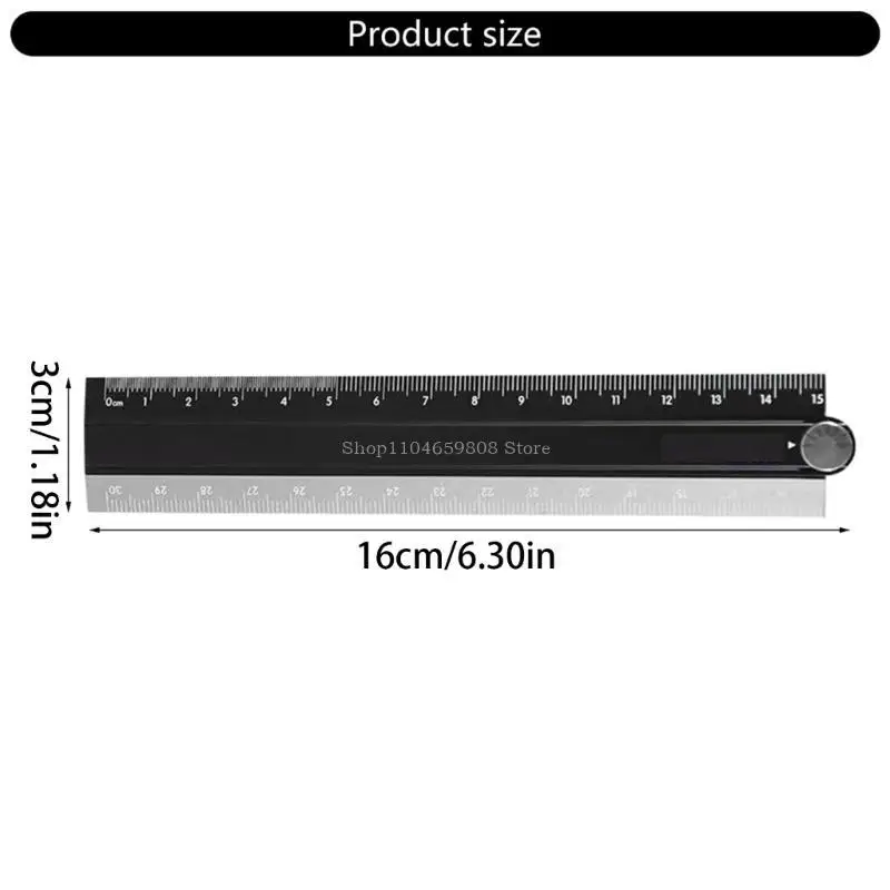 Multifunctional Folding Drafting Ruler Aluminum Alloy Ruler Metric Scale For Student Architect Engineering Drafting