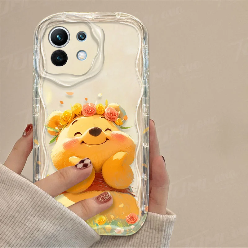 Disney Winnie The Pooh Wave Case For Xiaomi Mi 13T Pro 12T 11 Lite 5G NE 11i 12 13 10T 10i POCO X3 Pro NFC X4 GT X6 X5 F3 F4 F5