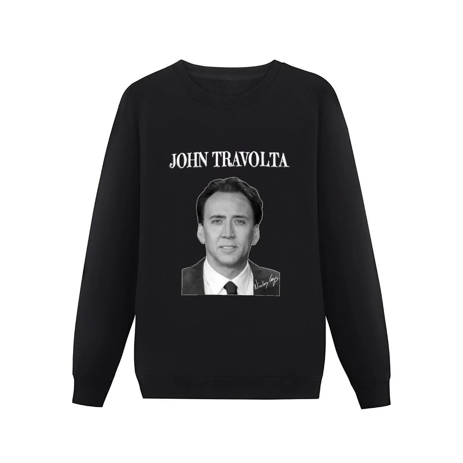 Nicholas Cage as John Travolta - Nicolas Cage - Nick Cage - Nic Pullover Hoodie autumn male clothes oversize sweatshirt