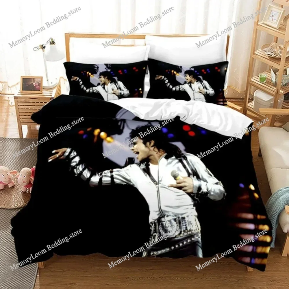 Michael Jackson Star 3D Duvet Cover Bedding Set Comforter Linen Pillowcases Home Decor Gift Single Double Twin King Queen 129